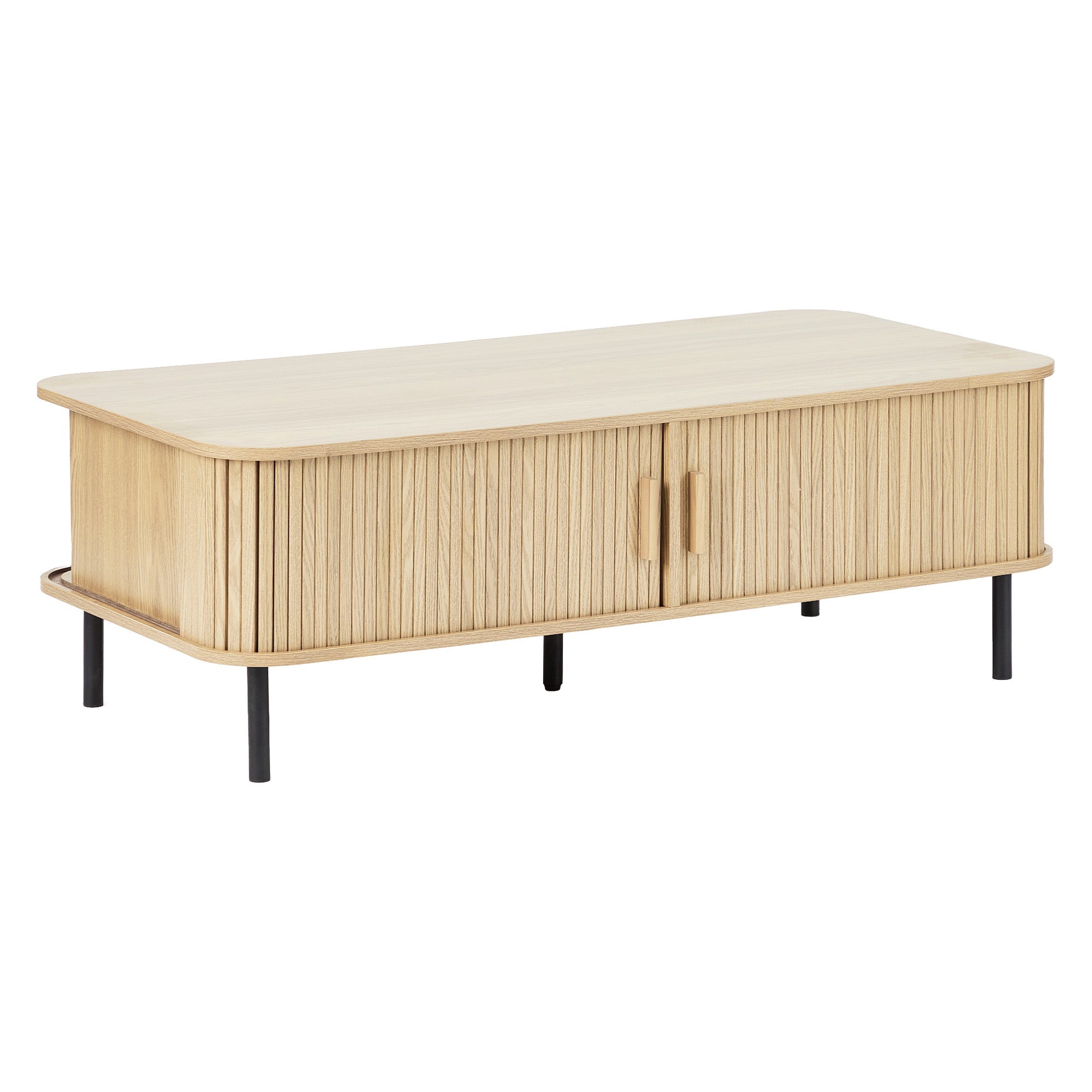 Haven Sliding Door 120Cm Coffee Table Natural Tables