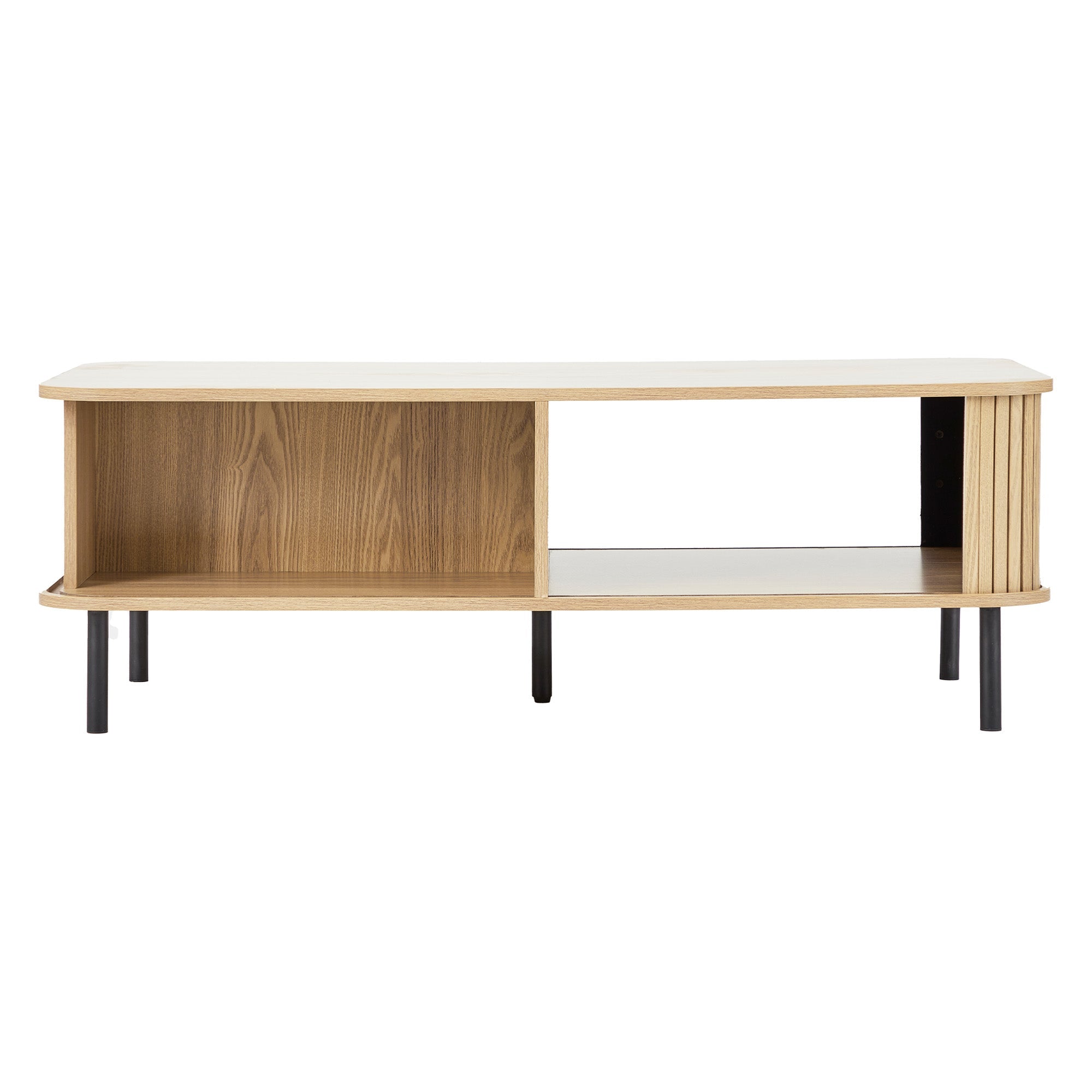 Haven Sliding Door 120Cm Coffee Table Natural Tables