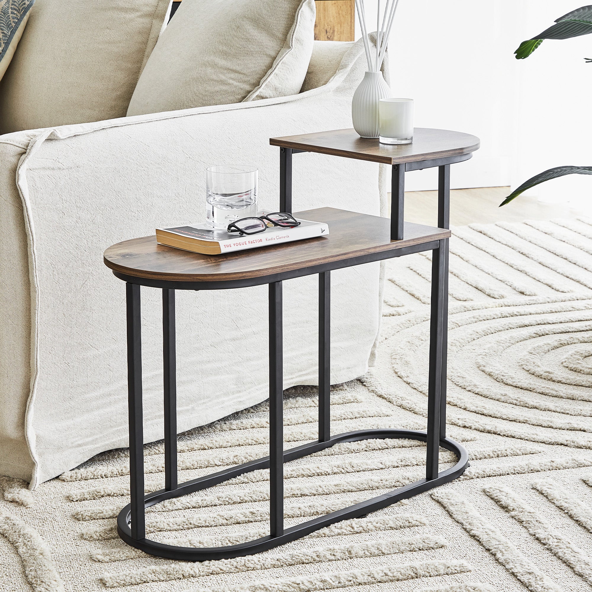 Cuba 72Cm Sofa Table Black Side Tables