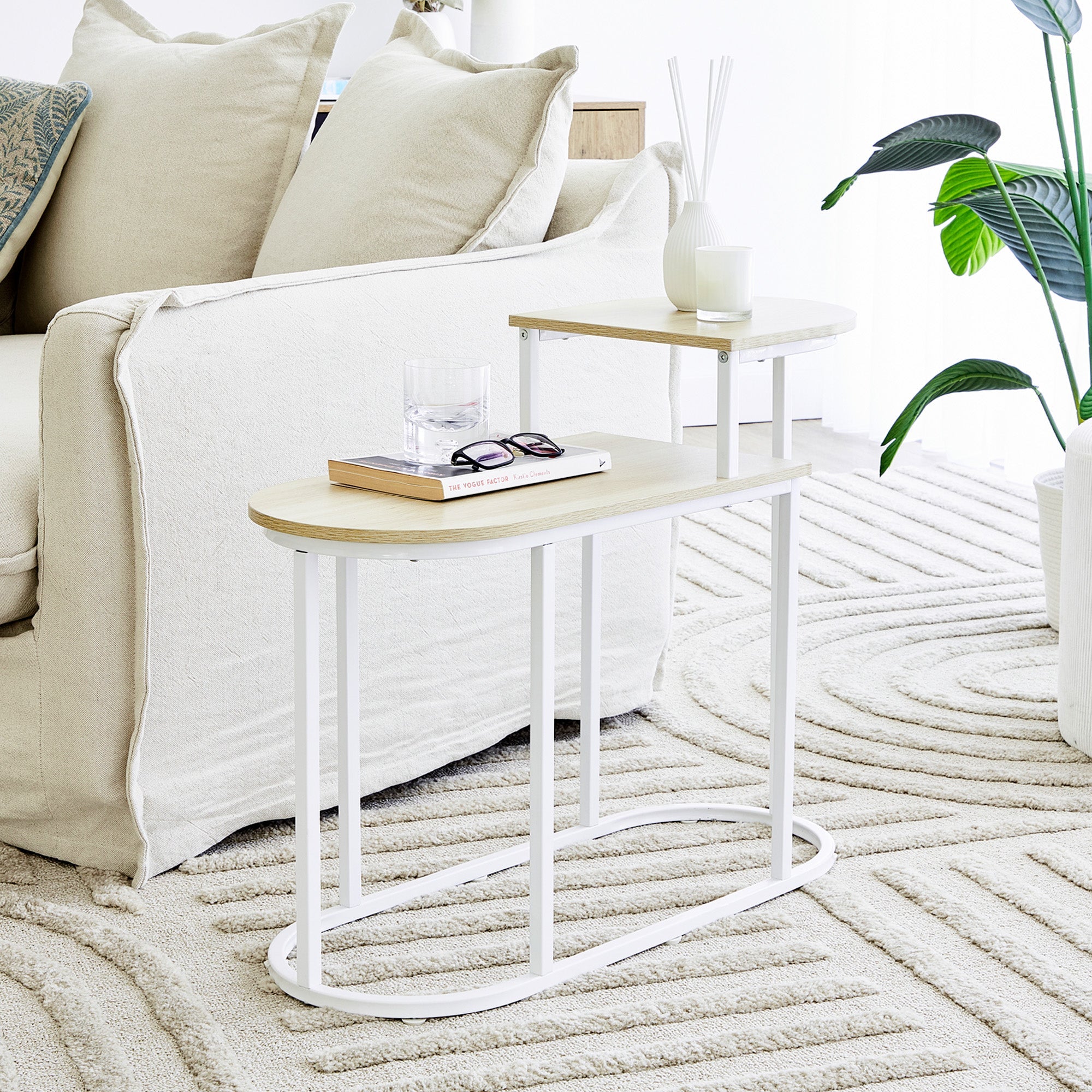 Cuba 72Cm Sofa Table White Side Tables