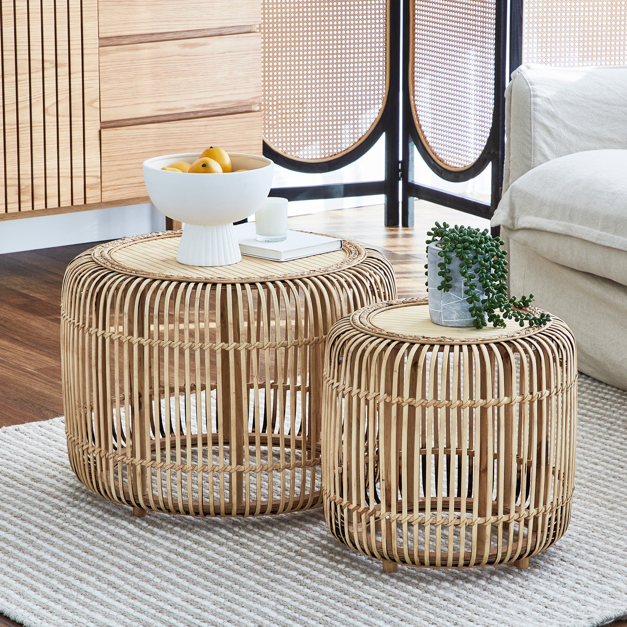 Casper Set Of 2 Coffee Tables Natural