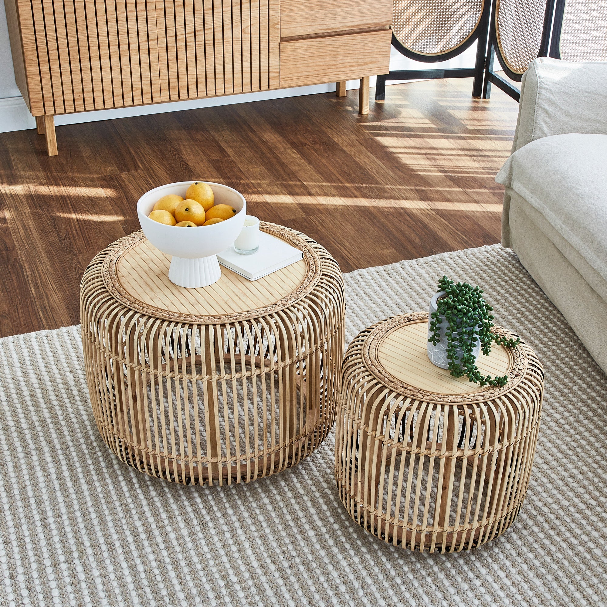 Casper Set Of 2 Coffee Tables Natural