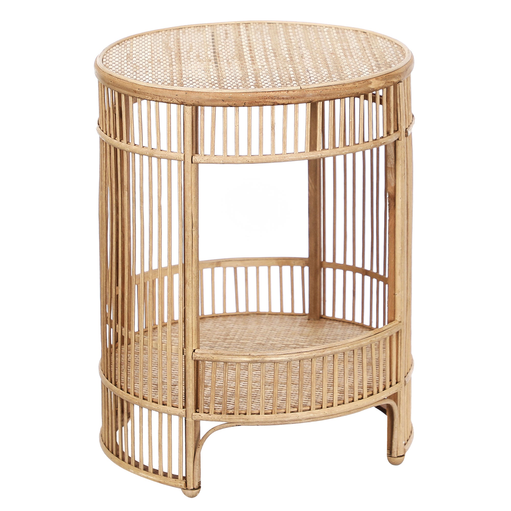 Harbour 41.5Cm Bamboo Rattan Side Table Tables