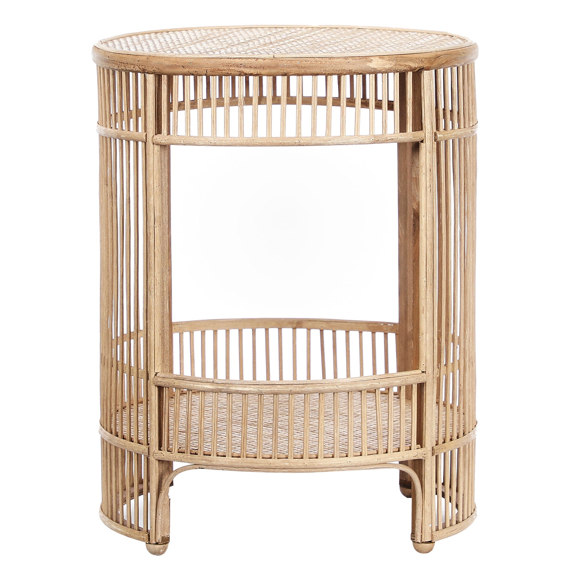 Harbour 41.5Cm Bamboo Rattan Side Table Tables