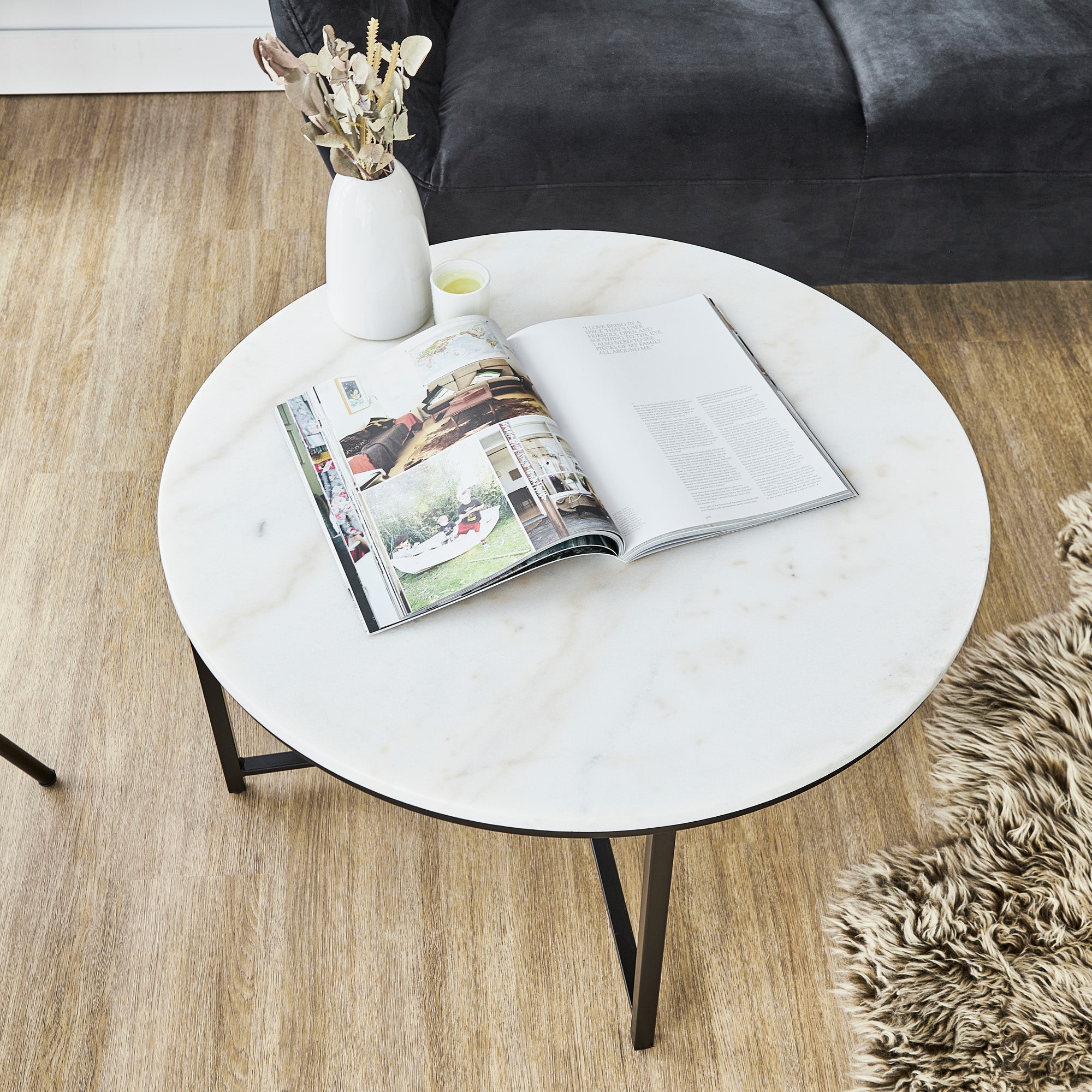 Ali 80Cm Marble Coffee Table Tables