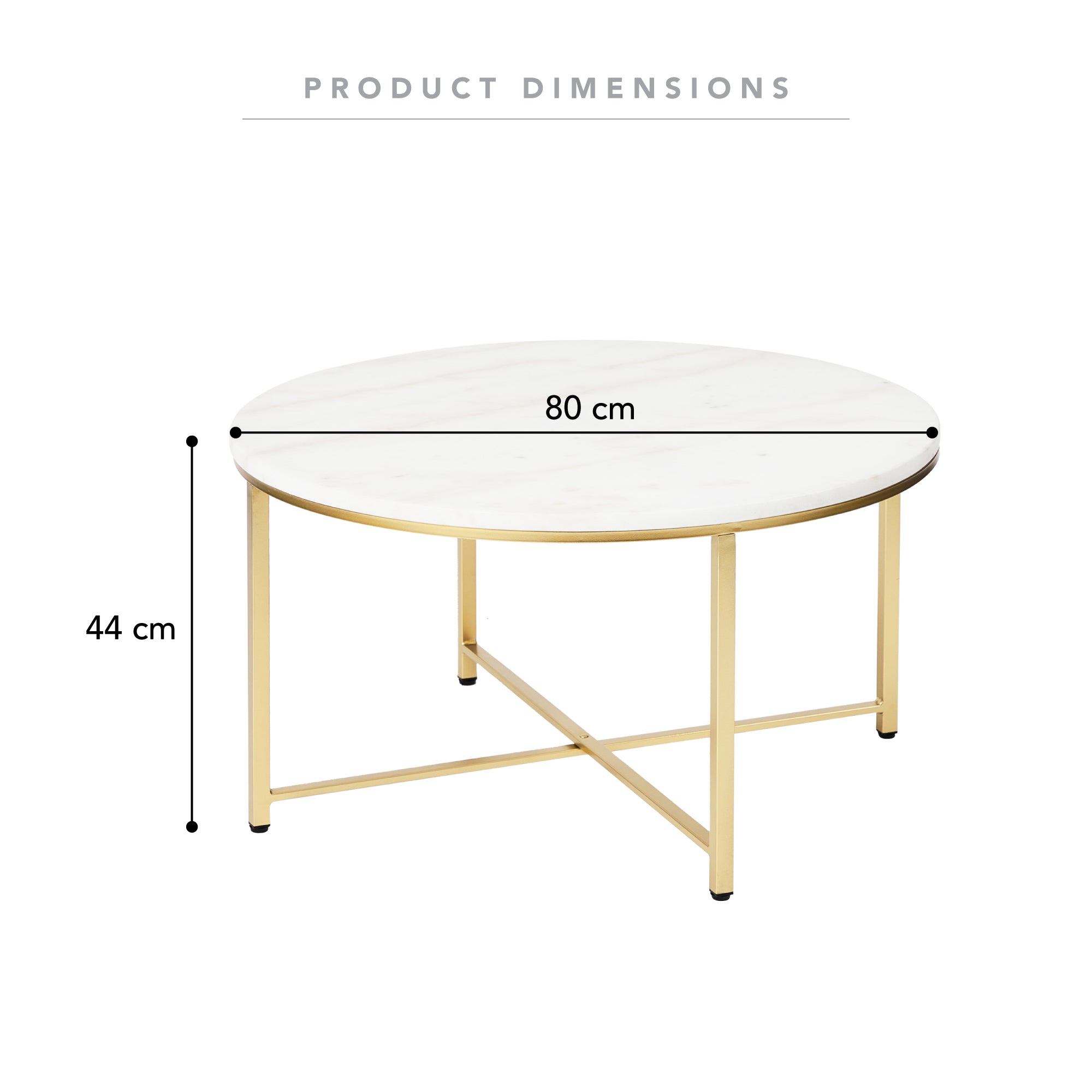 Ali 80Cm Marble Coffee Table Tables