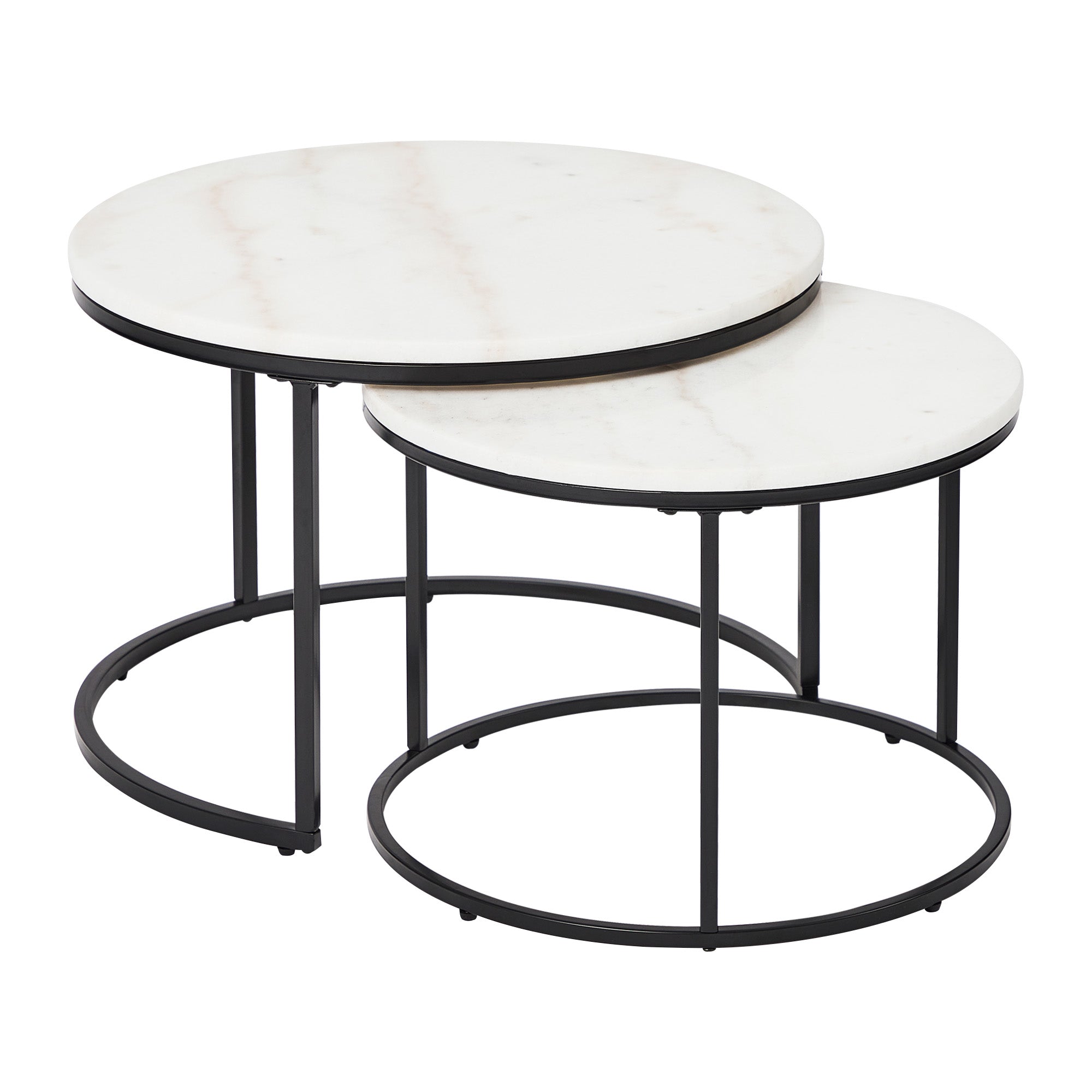 Miles Marble Nested Coffee Table Set Tables