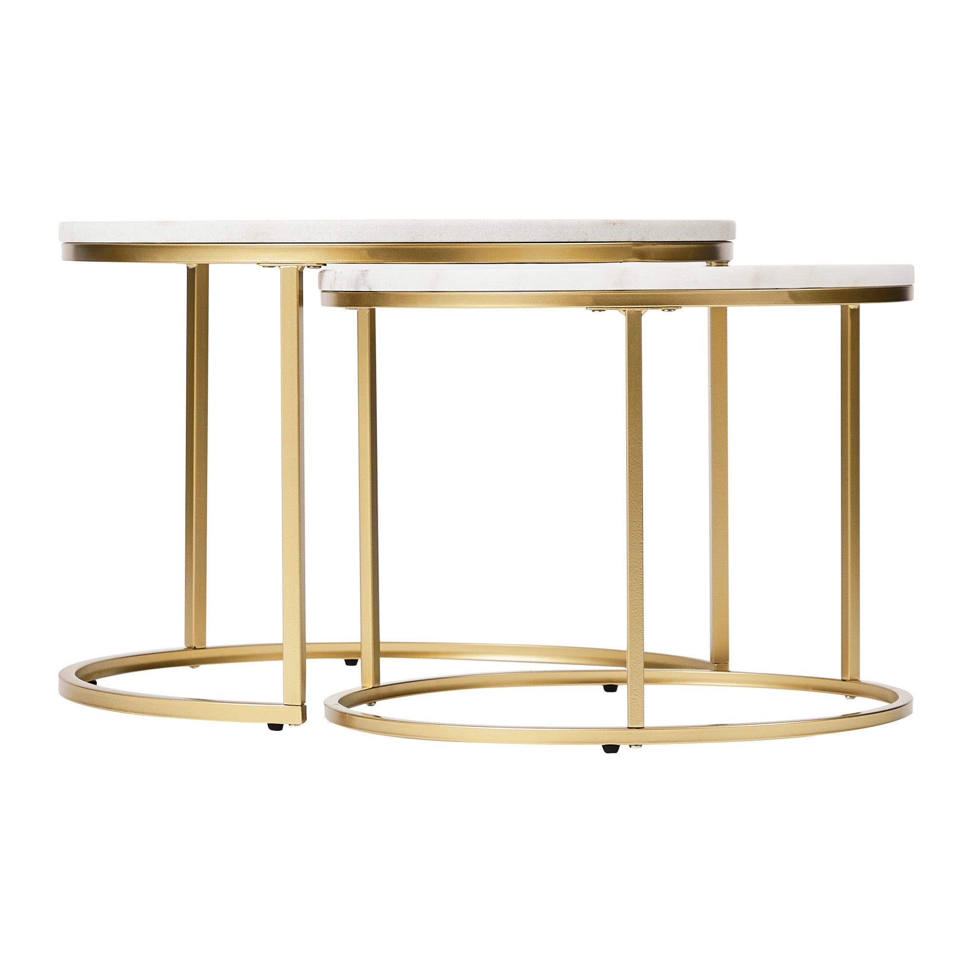 Miles Marble Nested Coffee Table Set Tables