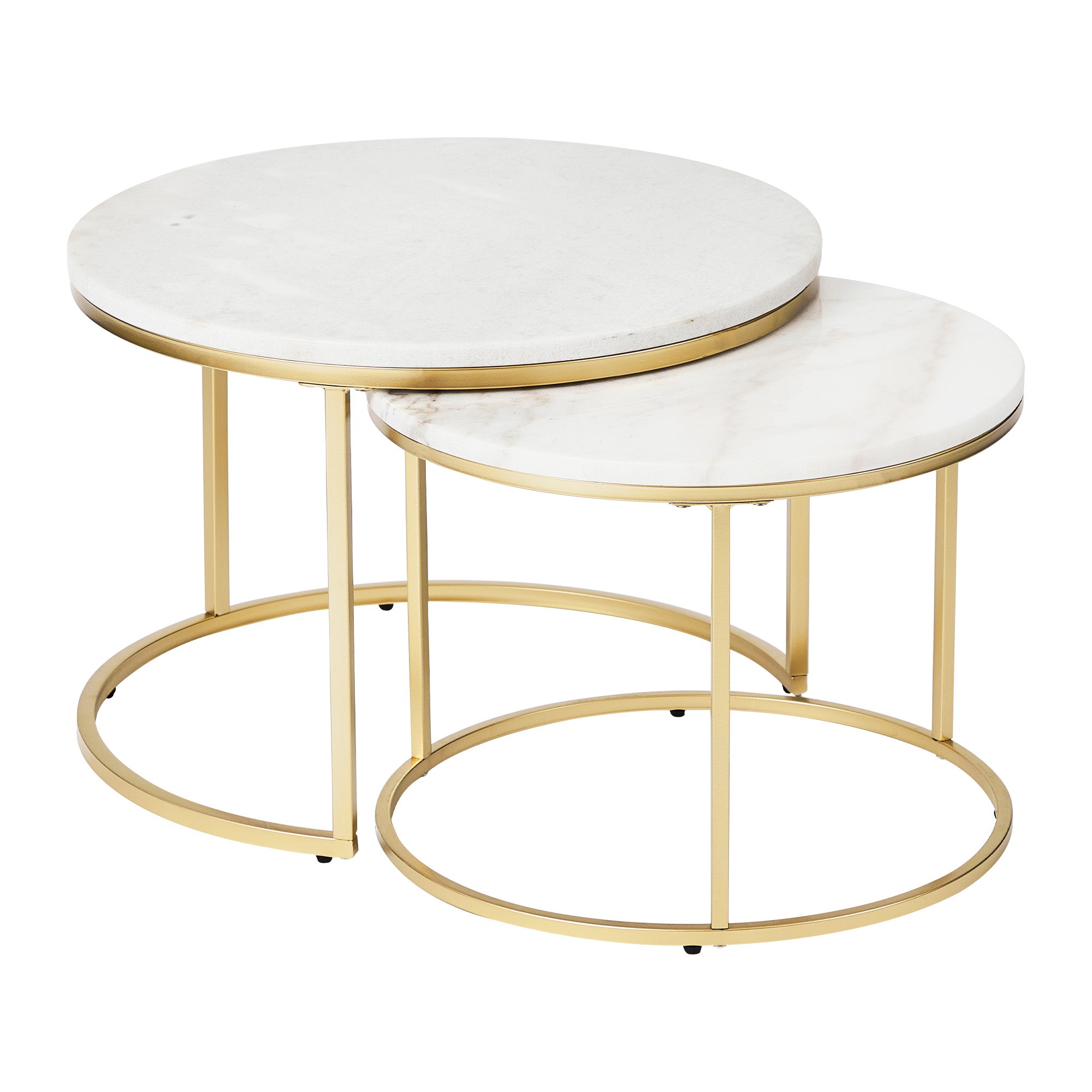 Miles Marble Nested Coffee Table Set Tables