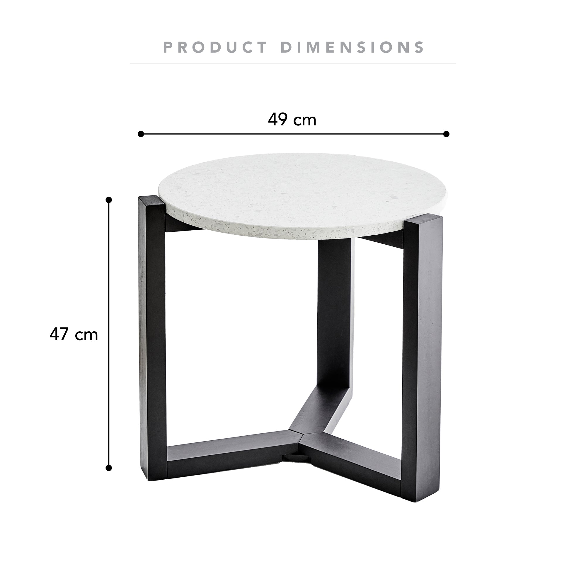 Sass 48Cm Terrazzo Side Table Tables