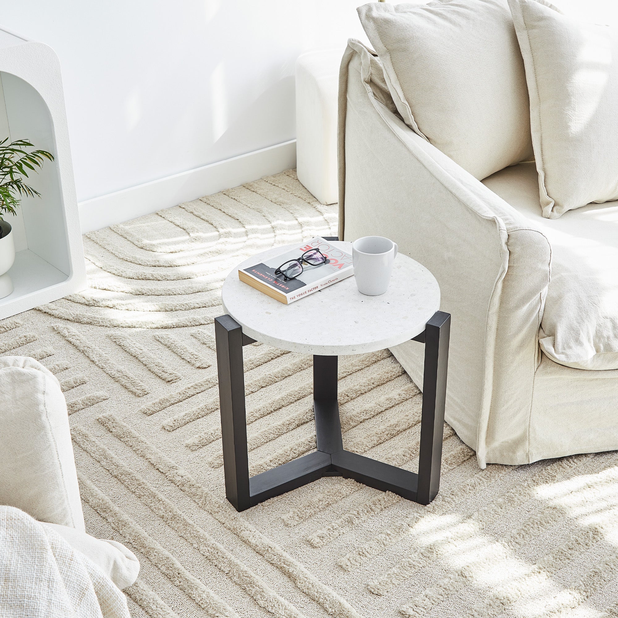 Sass 48Cm Terrazzo Side Table Tables