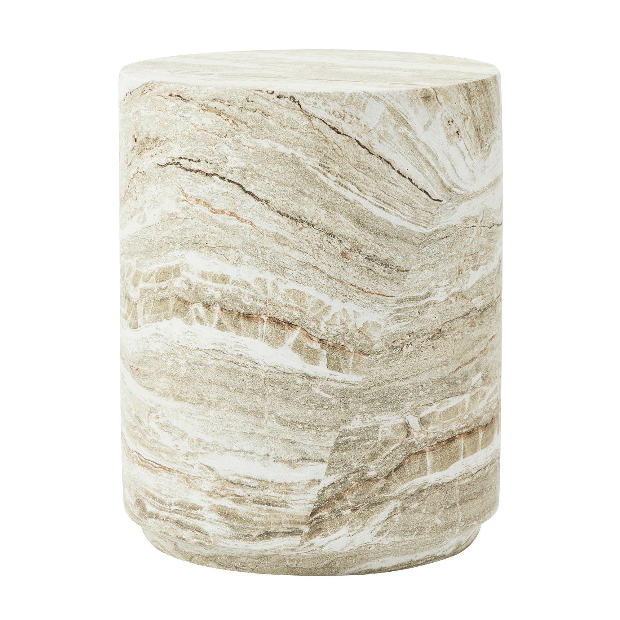 Astrid 46cm MgO Side Table Green Marble Look