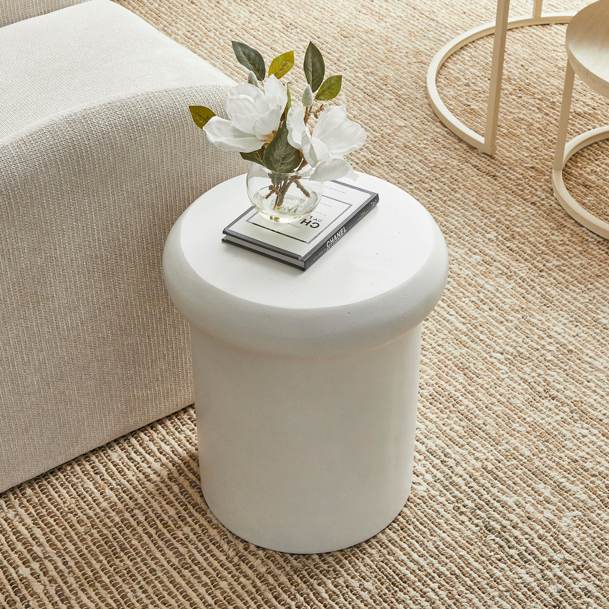Luna 38cm MgO White Stool