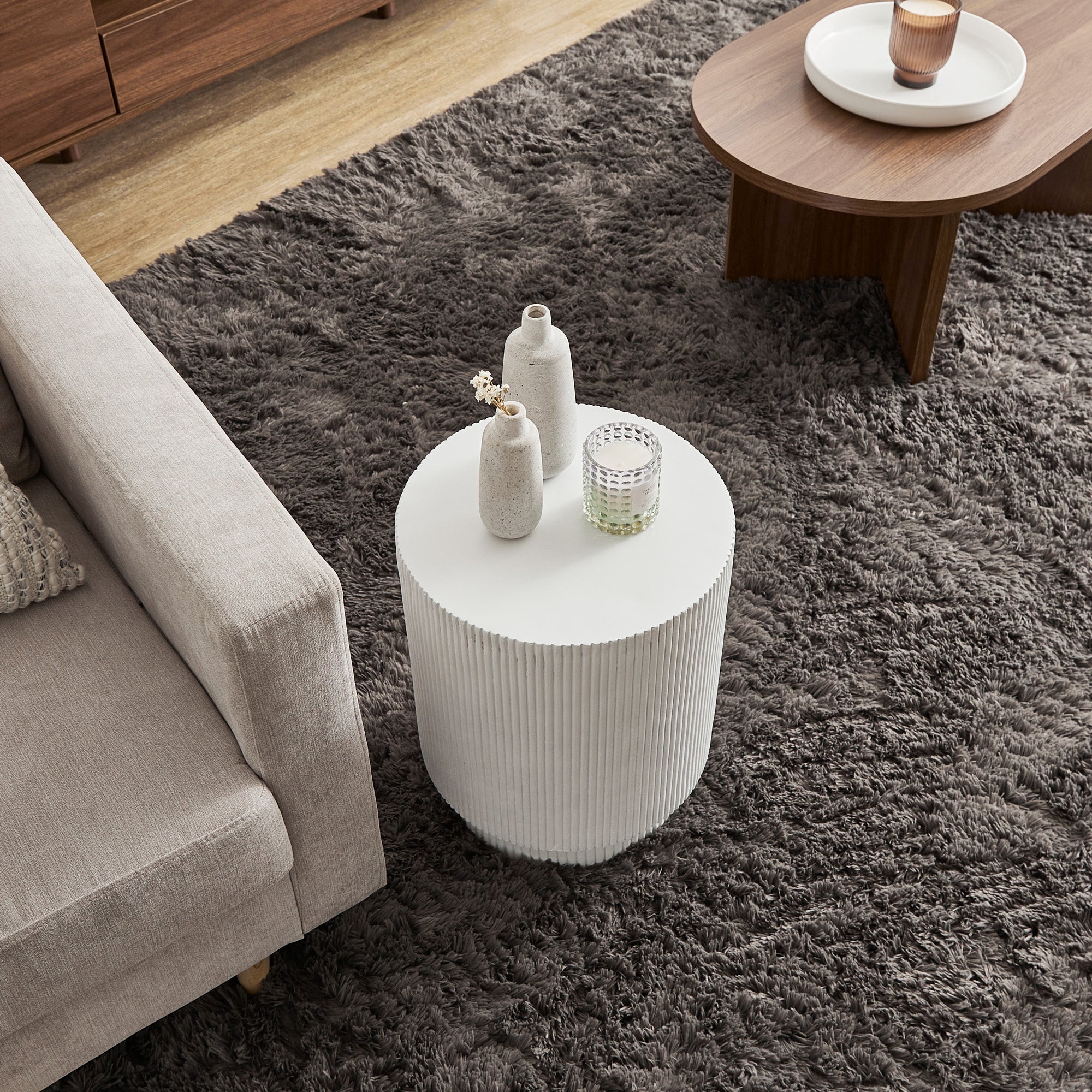 Marley 35cm MgO Side Table White