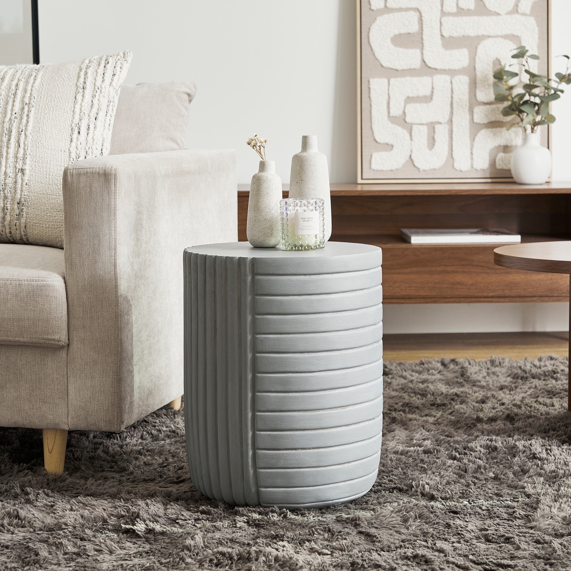 Taylor 35cm MgO Side Table Cement