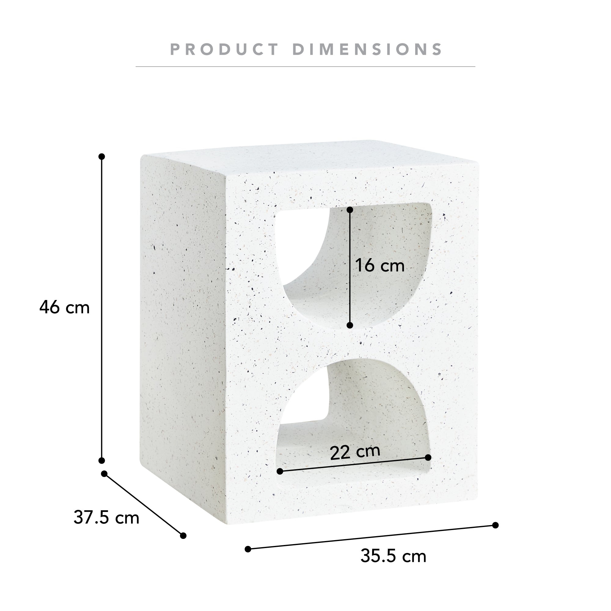 Brasilia 35.5Cm Mgo Side Table White Tables