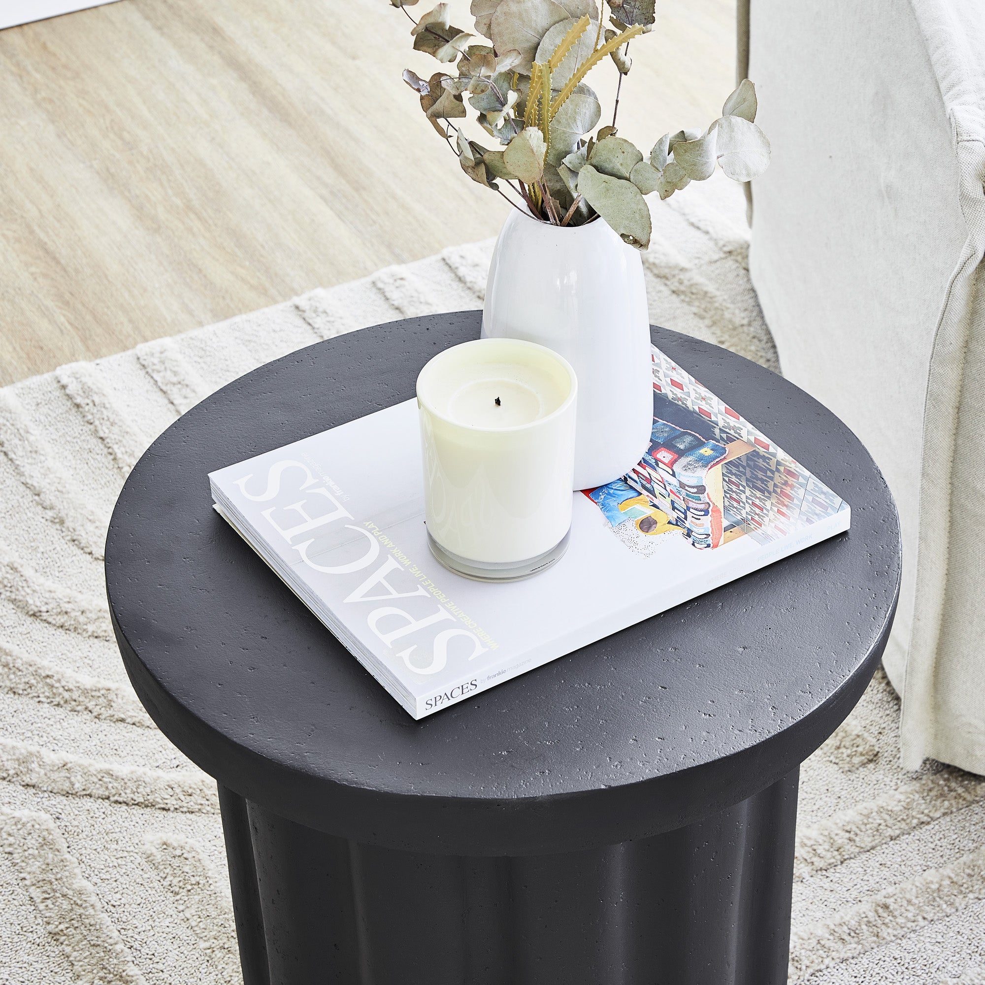 Castello 50cm MgO Side Table Black