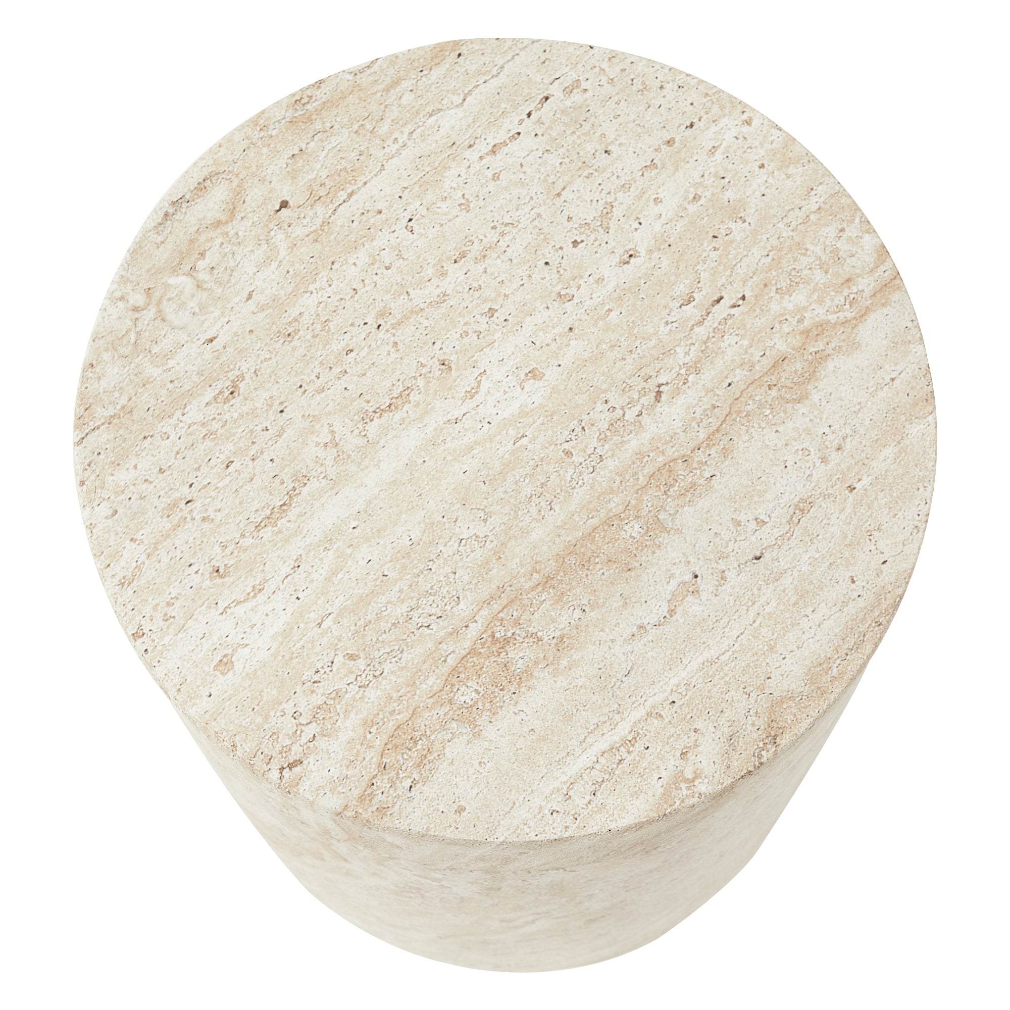 Astrid 46cm MgO Side Table Travertine Look