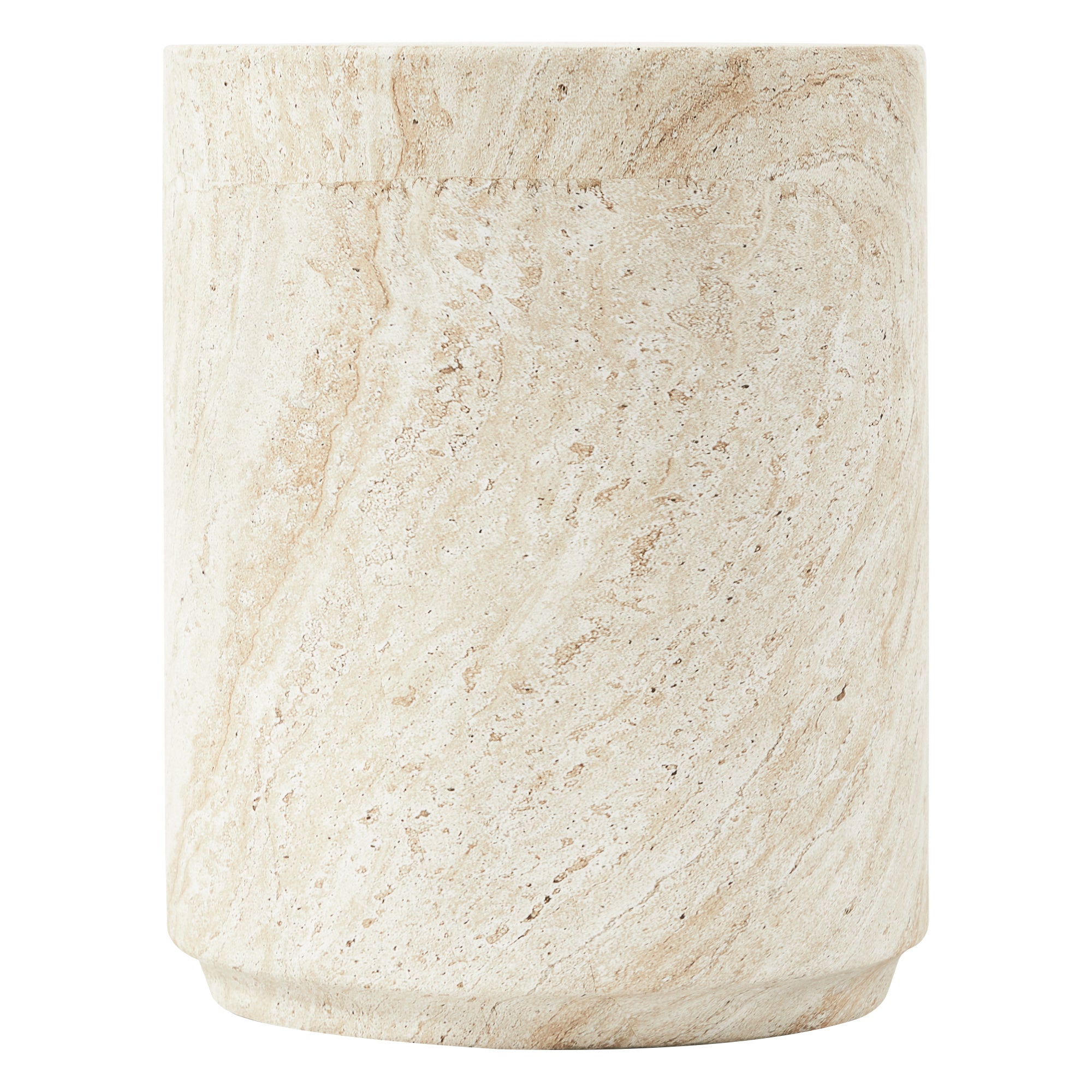 Astrid 46cm MgO Side Table Travertine Look