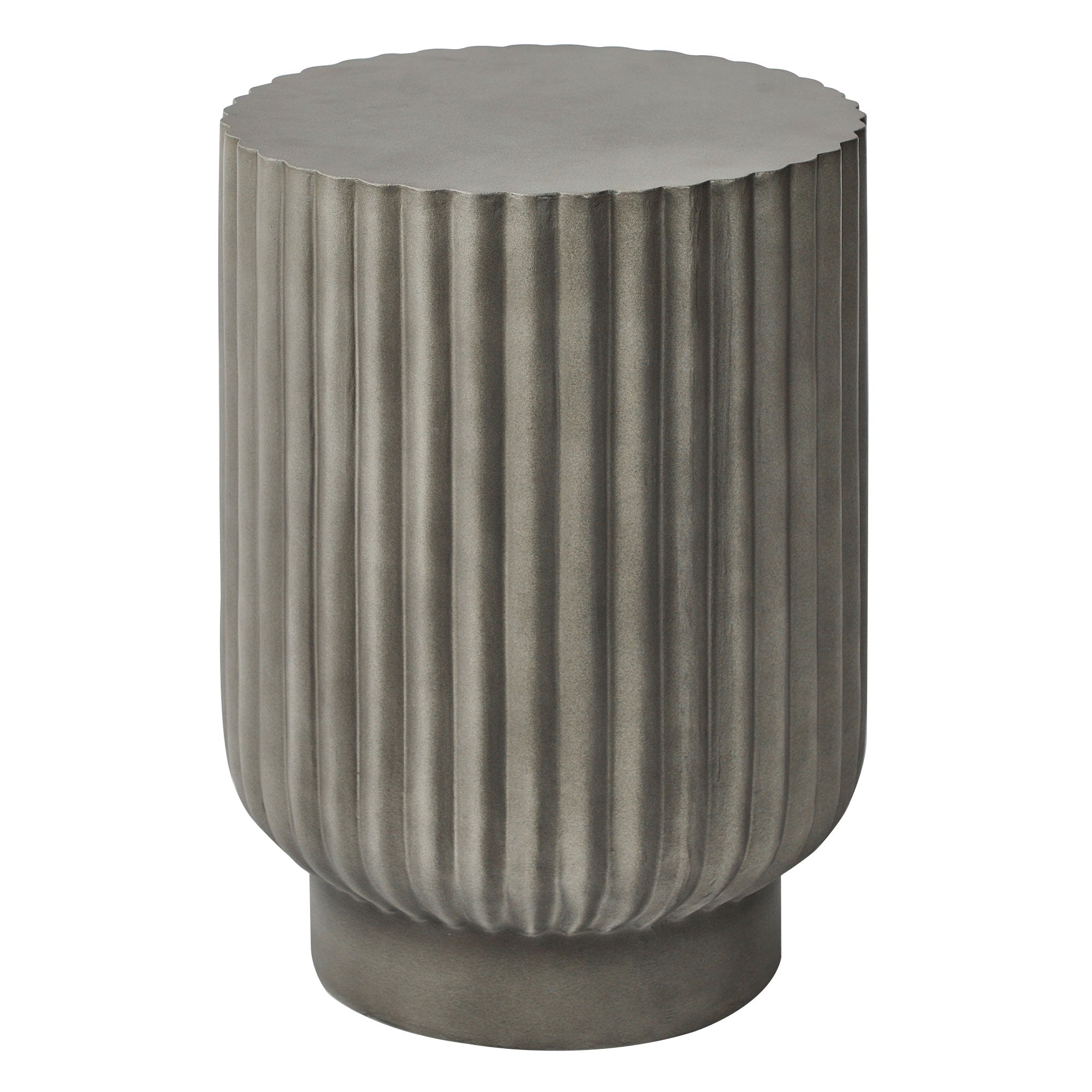 Seville 56Cm Concrete Side Table Stool Light Grey Tables