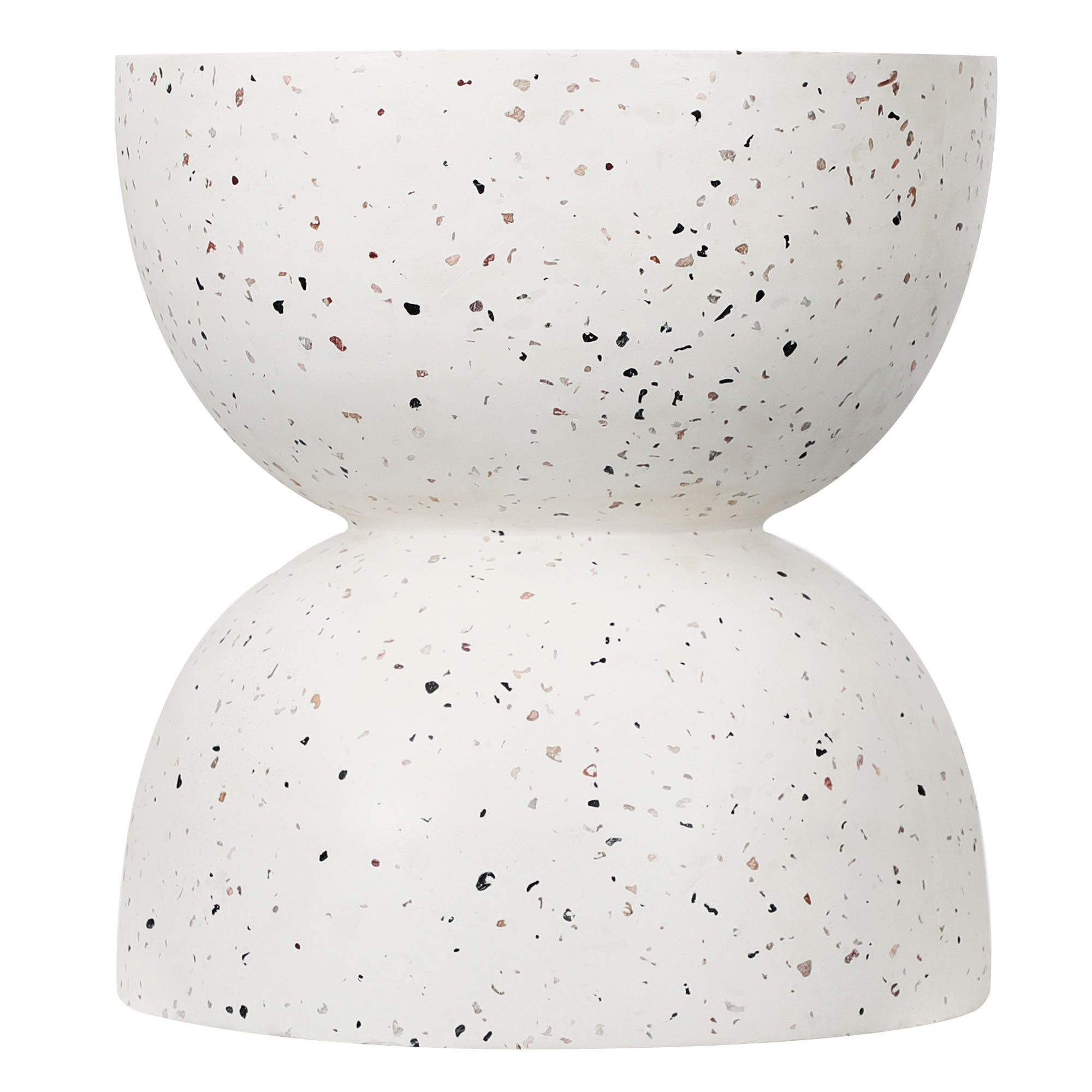 Lisbon 42Cm Terrazzo Side Table Stool Speckle White Tables