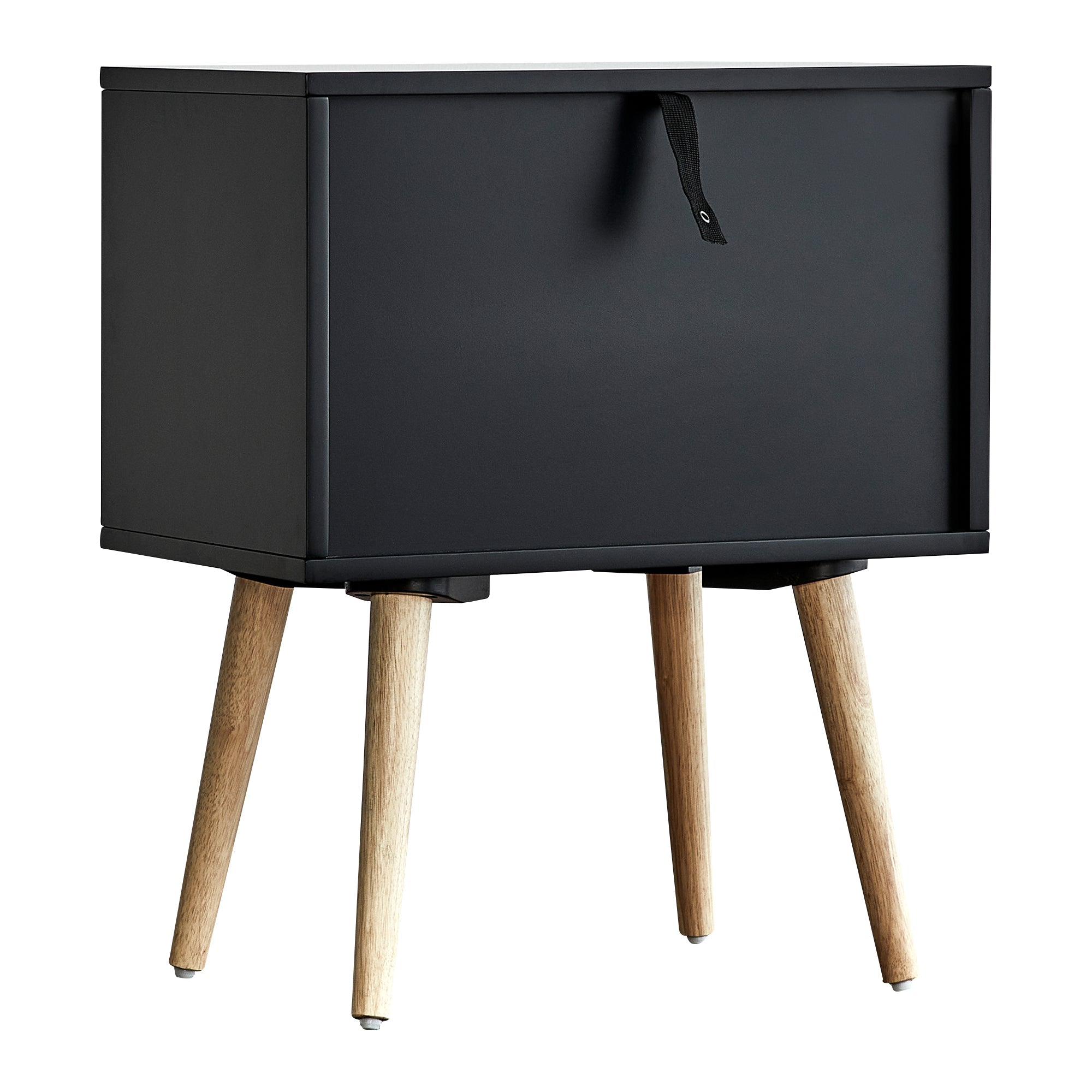 Dingley 49Cm Accordion Bedside Table Black Tables