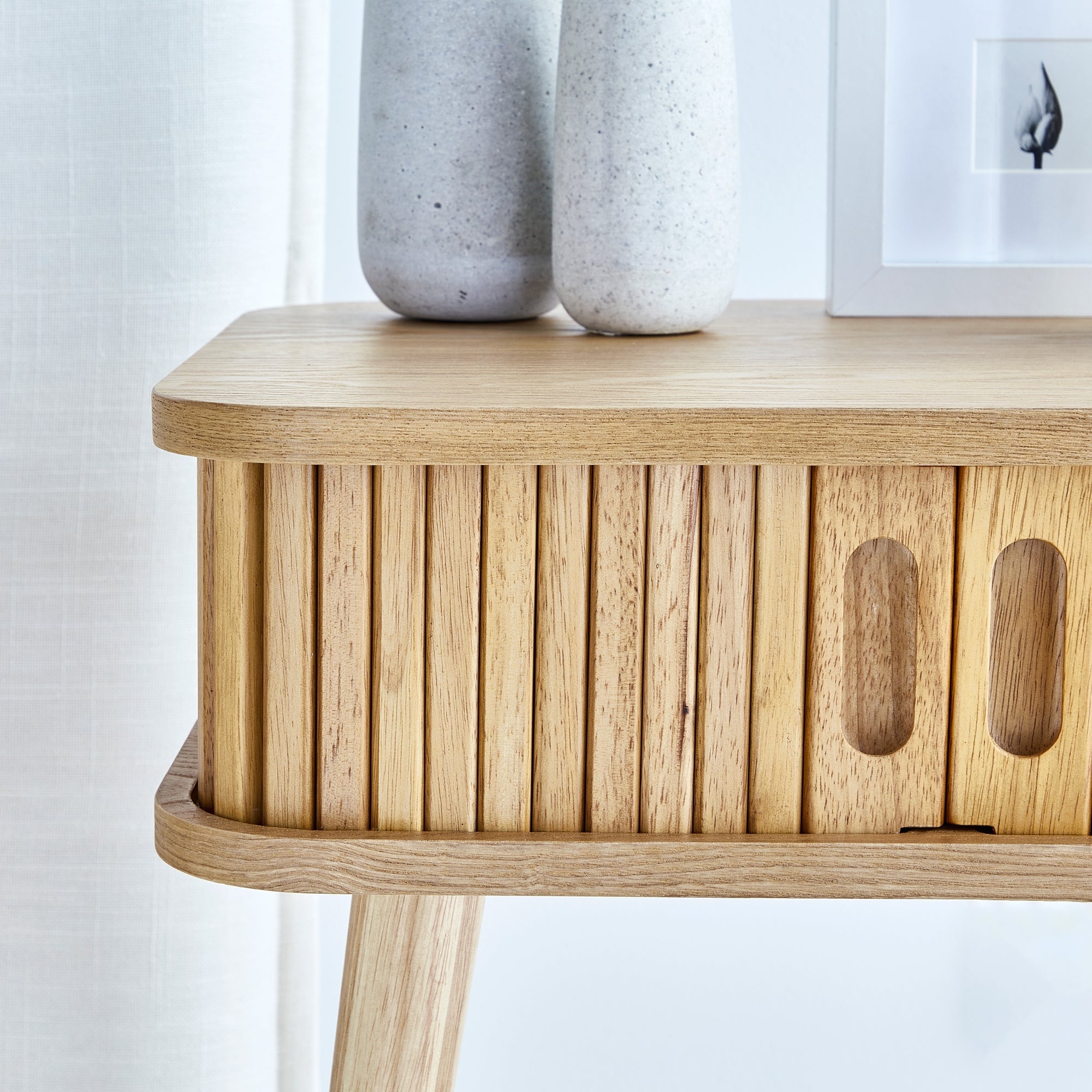 Curve 45Cm Bedside Table Natural Tables