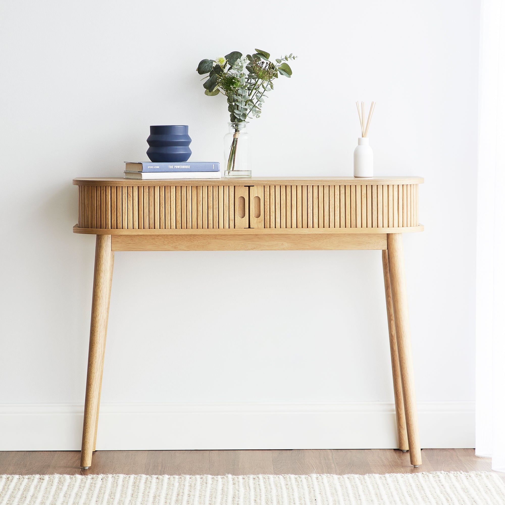 Curve 100Cm Console Table Natural Tables