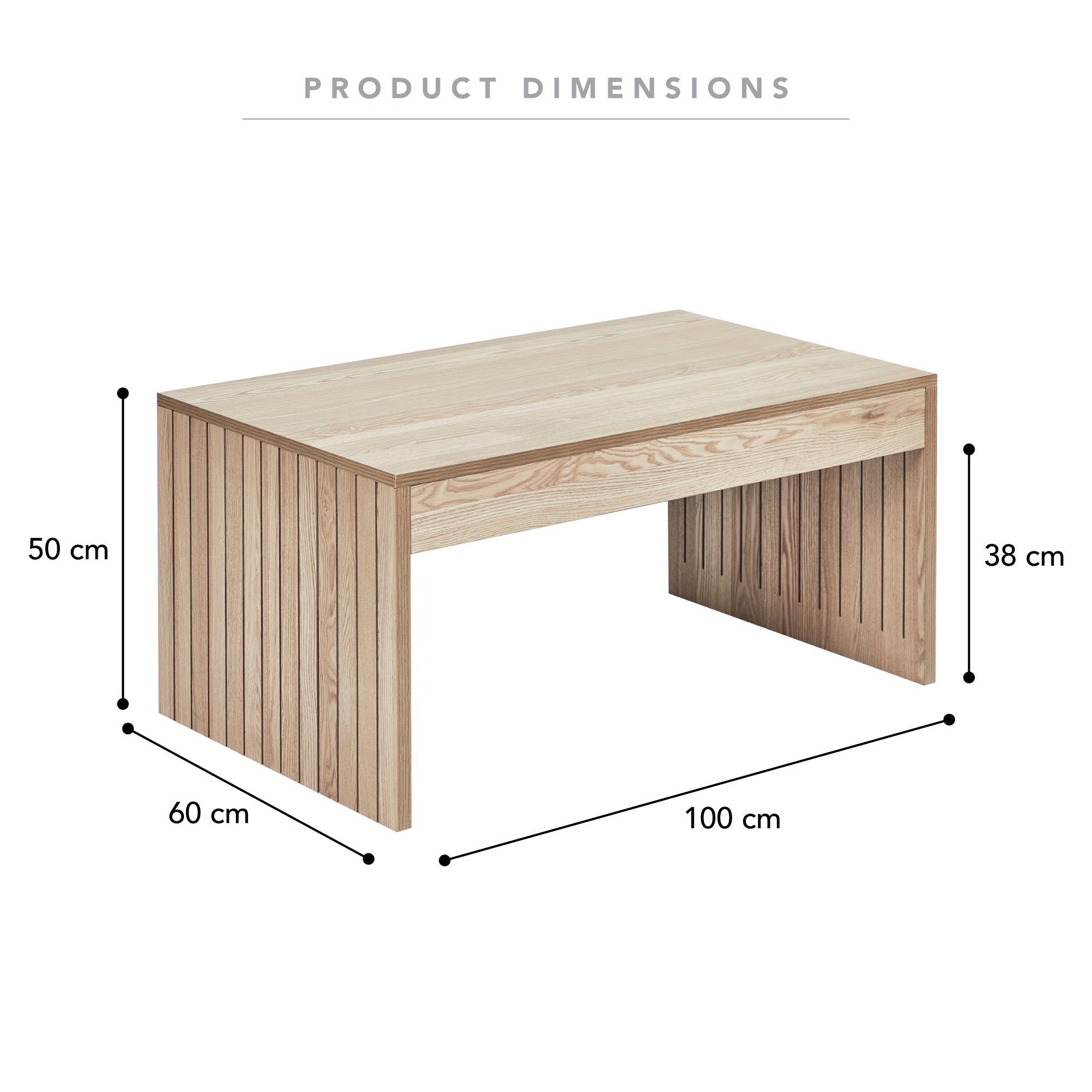 Harper 100cm Coffee Table Natural