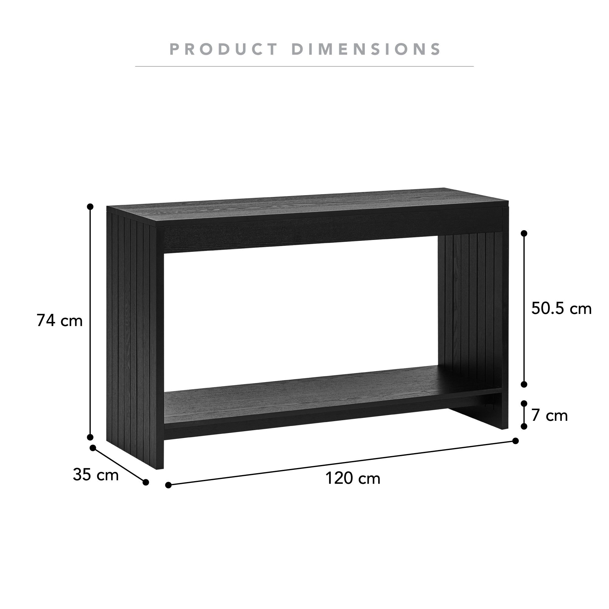 Cooper & Co. Harper 120cm Console Table Black