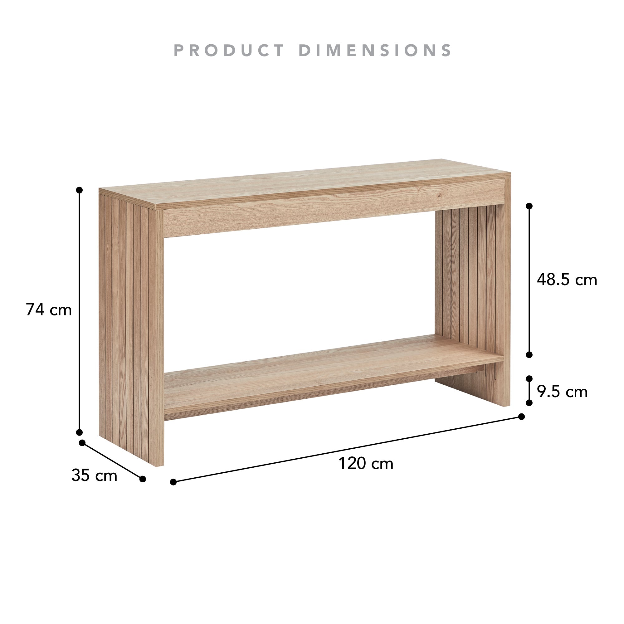 Harper 120cm Console Table Natural