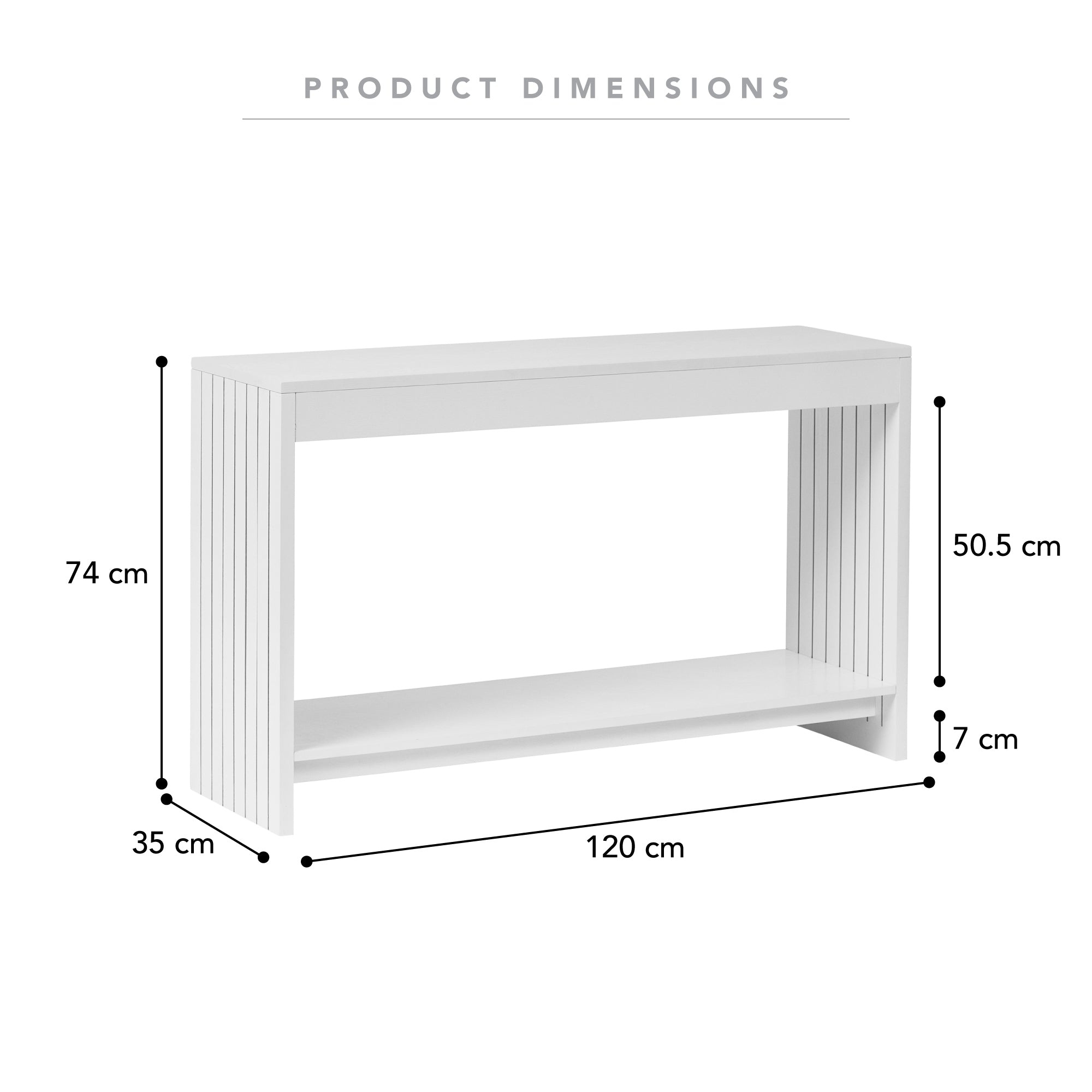 Cooper & Co. Harper 120cm Console Table White