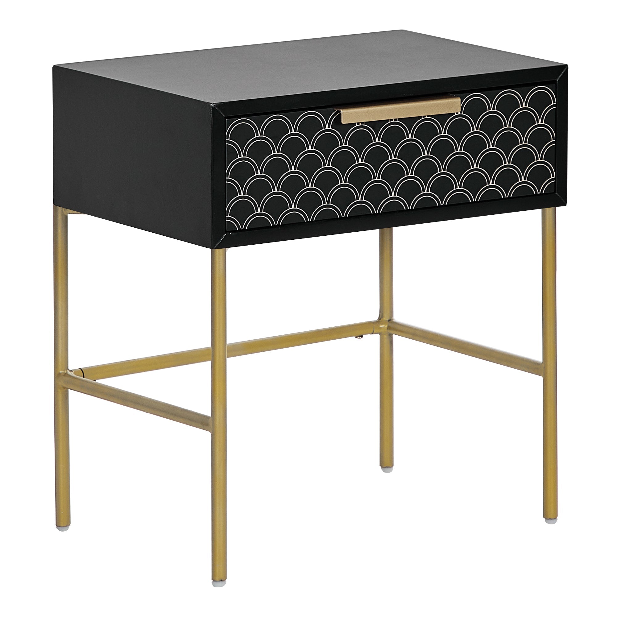 Carina 45Cm Bedside Table Black Tables