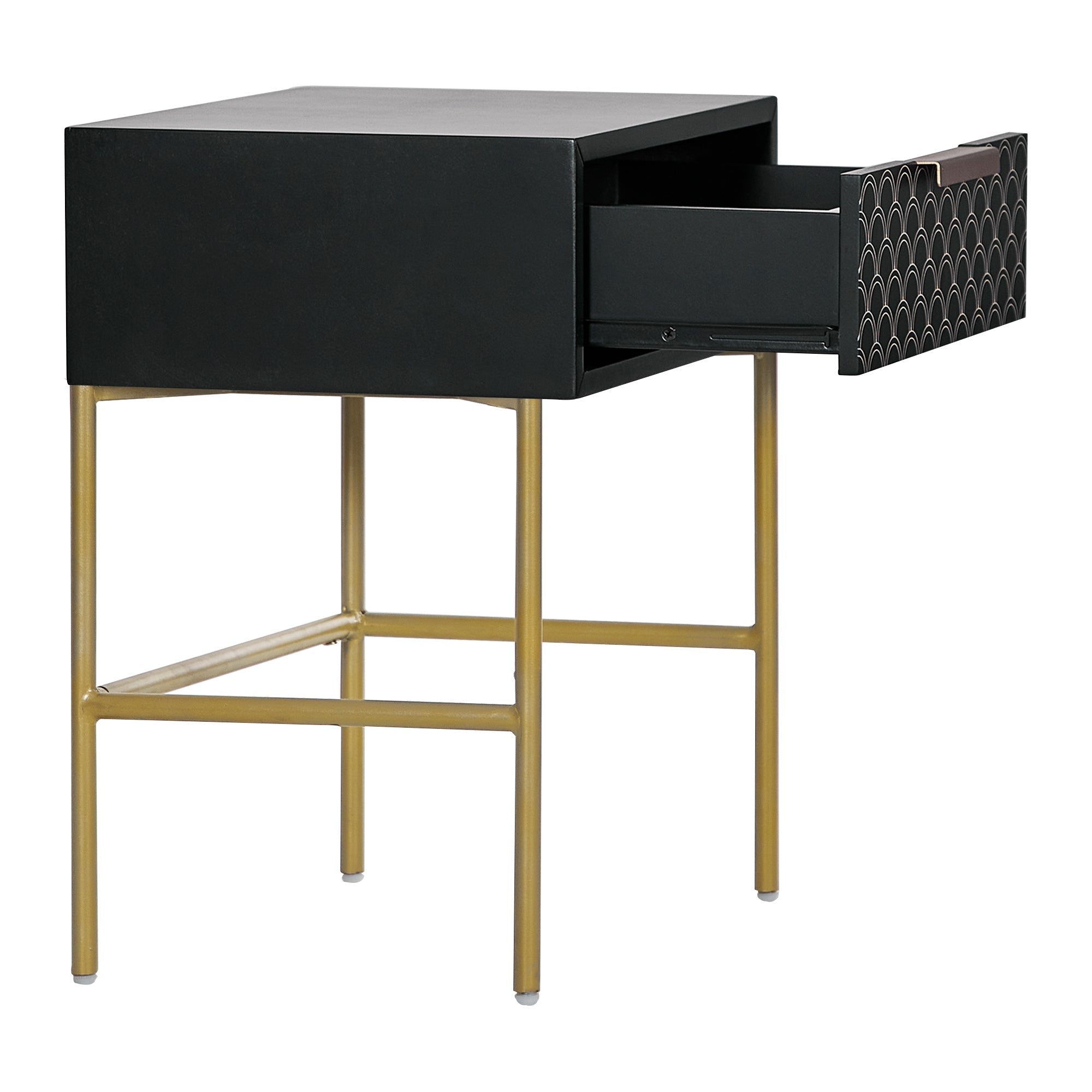 Carina 45Cm Bedside Table Black Tables