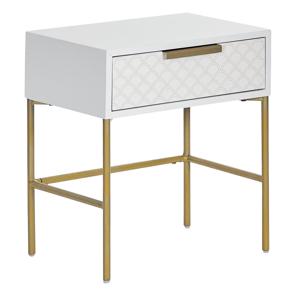 Carina 45Cm Bedside Table White Tables