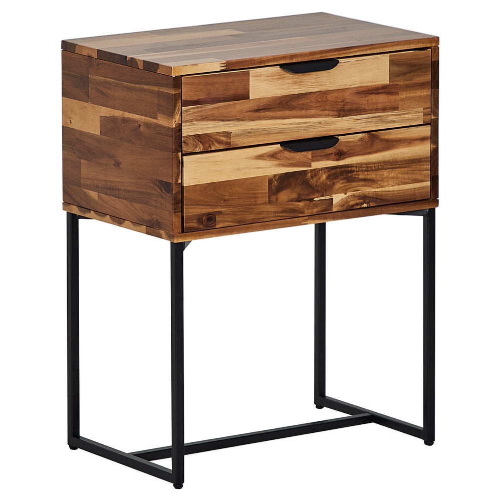Soho 46Cm Acacia Wood Bedside Table Brown Tables