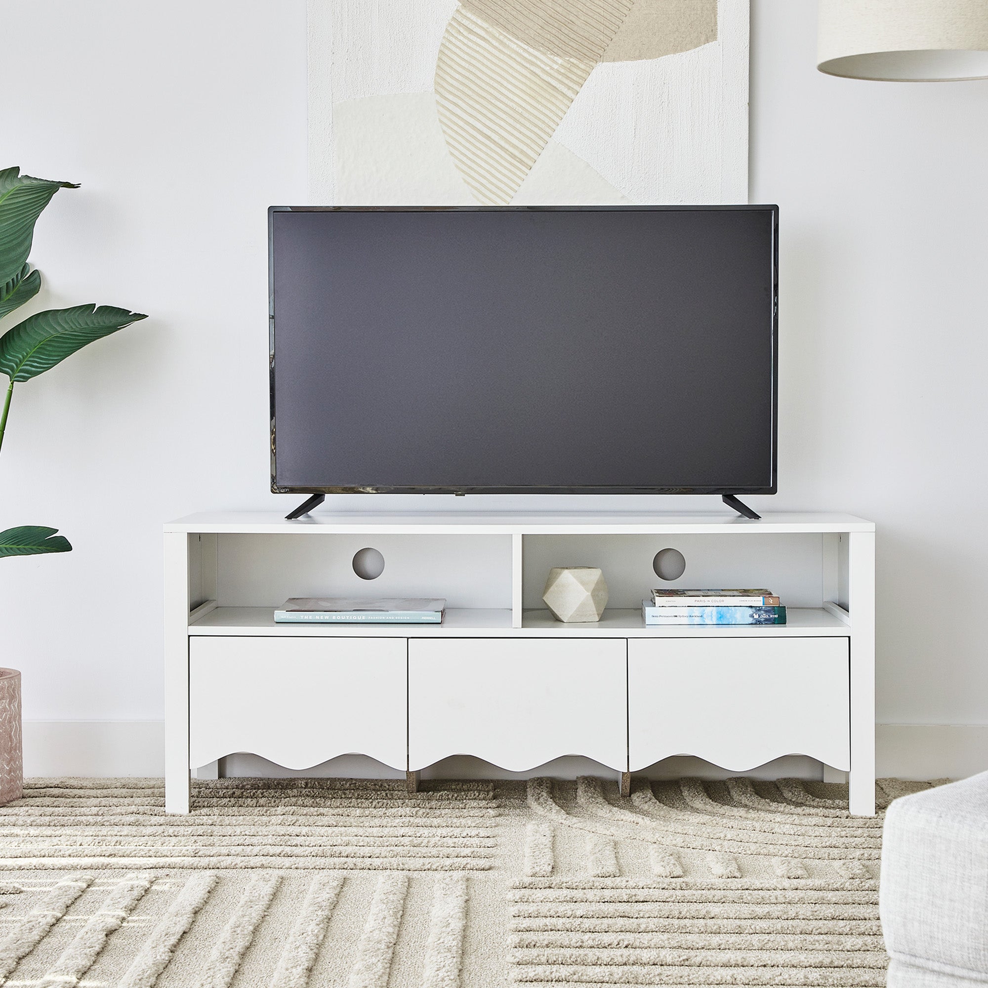 Cooper Co. Scallop 120cm TV Unit White