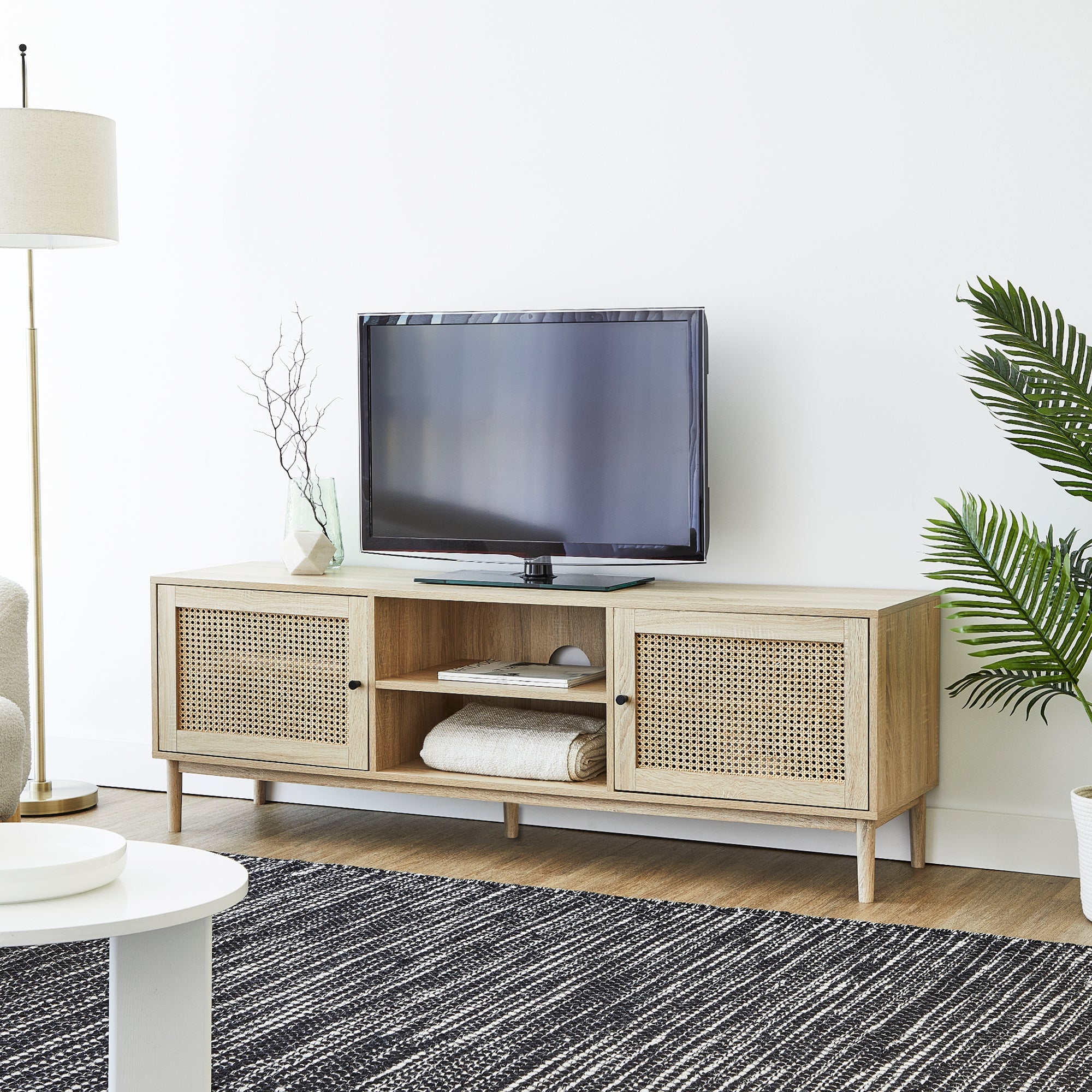 Oahu 160Cm Rattan Tv Unit Natural Units