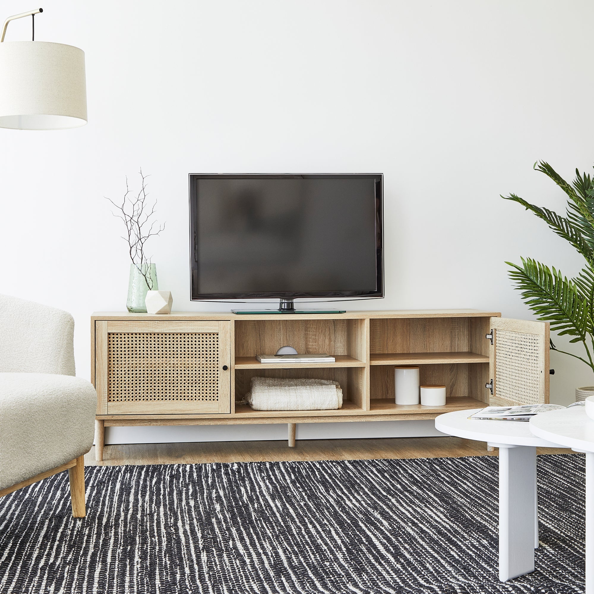 Oahu 160Cm Rattan Tv Unit Natural Units