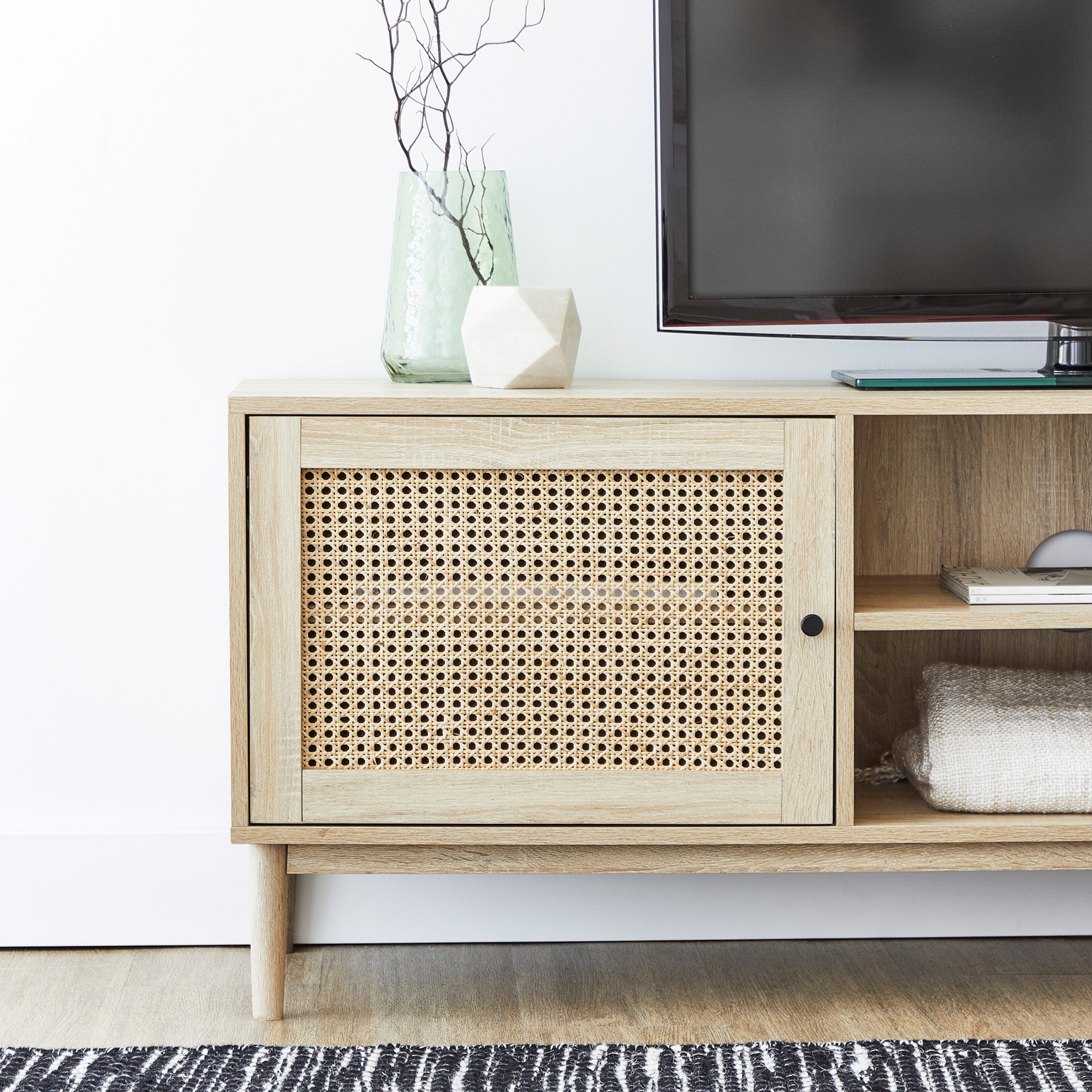 Oahu 160Cm Rattan Tv Unit Natural Units