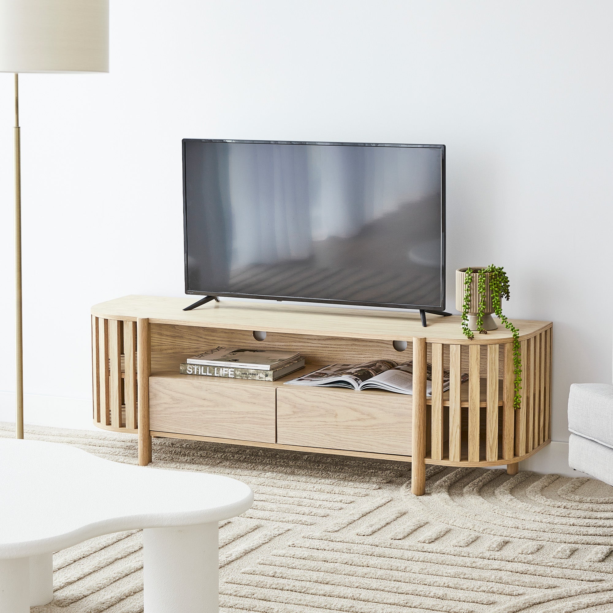 Square 150Cm Tv Unit Natural Units