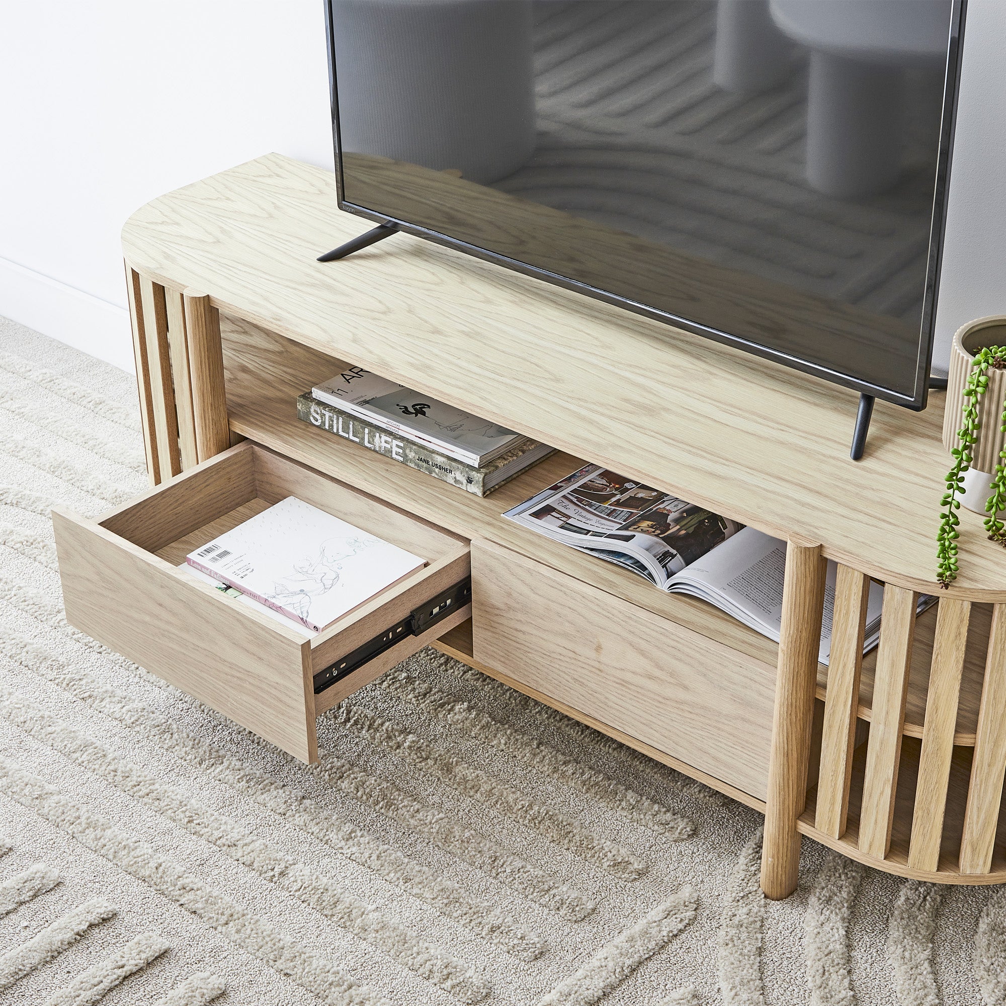 Square 150Cm Tv Unit Natural Units