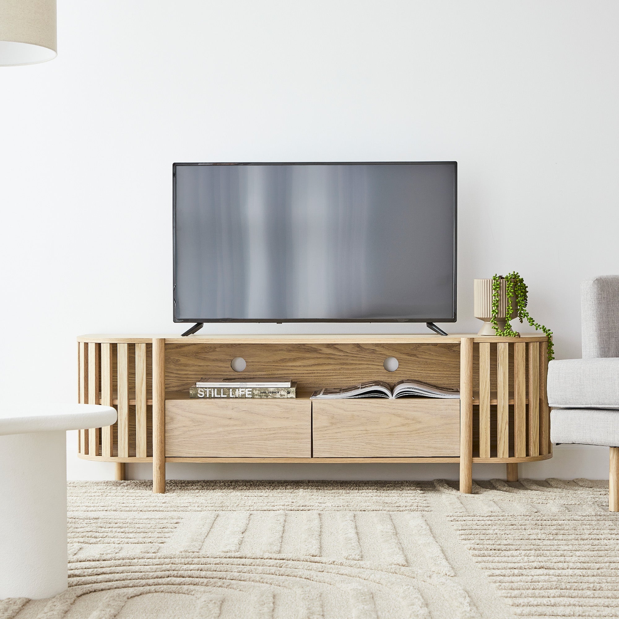 Square 150Cm Tv Unit Natural Units