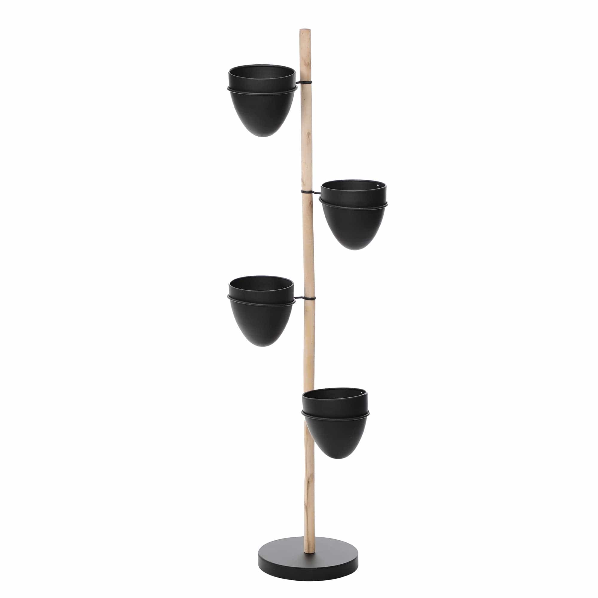 Cooper & Co. Homewares Planters Cooper & Co. 5-Piece 129cm Spiral Vertical Indoor Plant Stand Metal Black