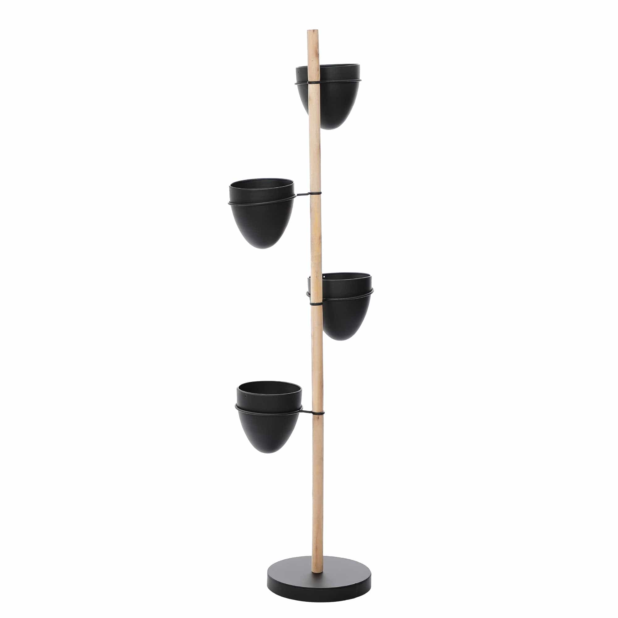 Cooper & Co. Homewares Planters Cooper & Co. 5-Piece 129cm Spiral Vertical Indoor Plant Stand Metal Black